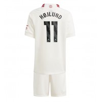 Camisa de time de futebol Manchester United Rasmus Hojlund #11 Replicas 3º Equipamento Infantil 2023-24 Manga Curta (+ Calças curtas)